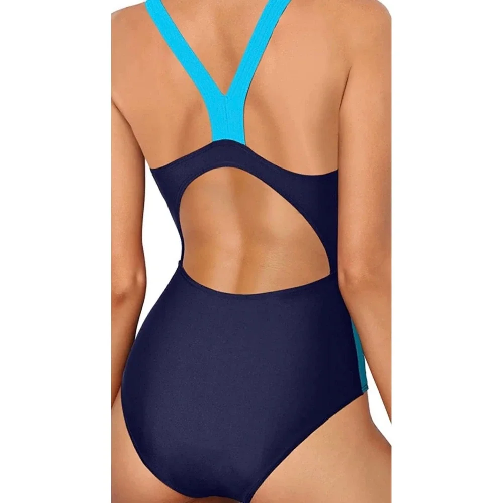 NWOT Tempt‎ Me Womens One Piece Racerback Athletic Swimsuit, XXL